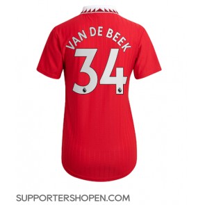 Manchester United Donny van de Beek #34 Hemma Matchtröja Dam 2022-23 Kortärmad